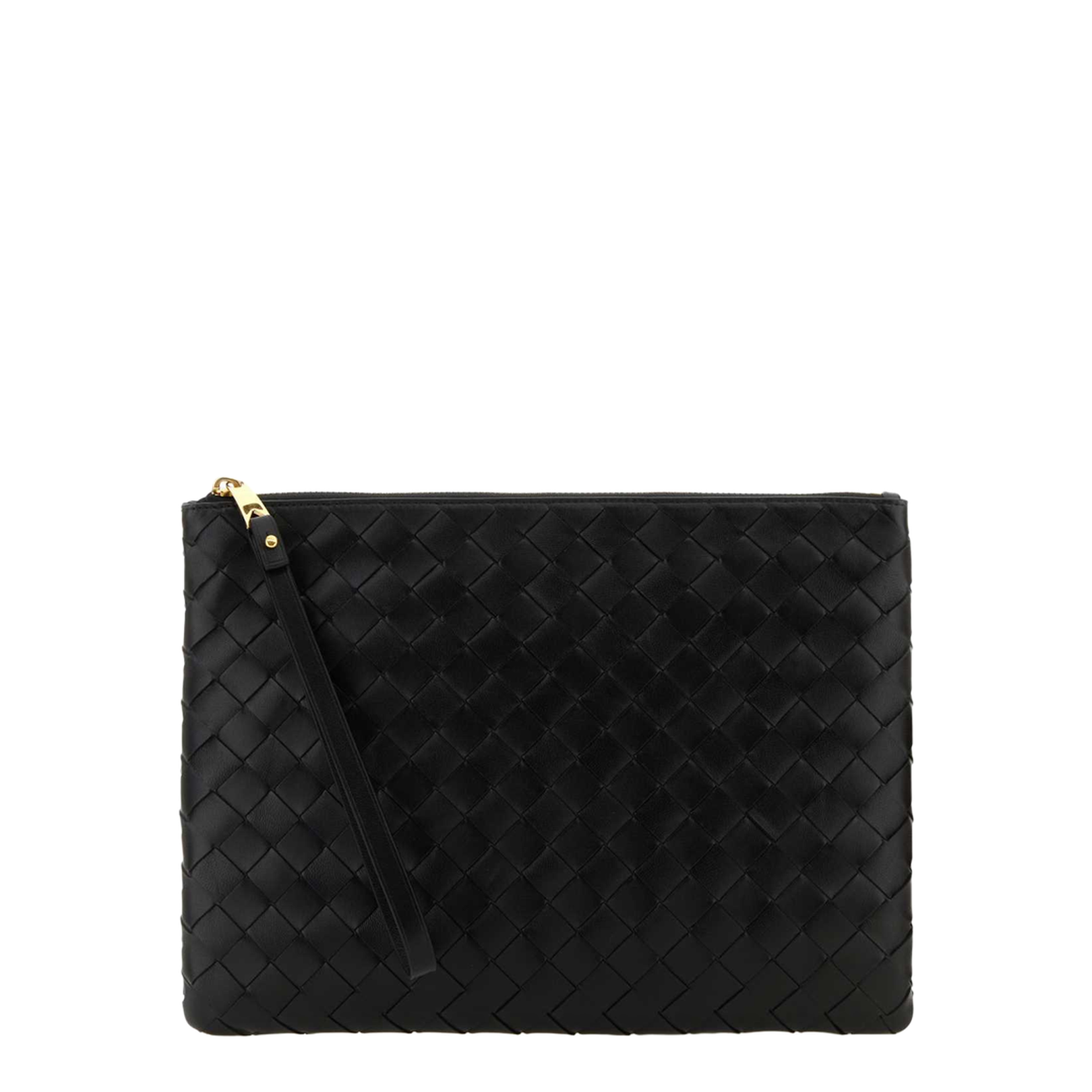 Intrecciato Leather Flat Pouch - Image 1