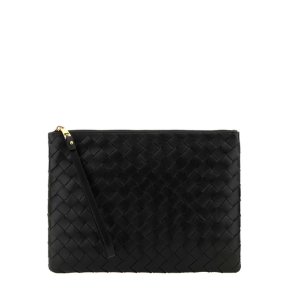 Intrecciato Leather Flat Pouch - Image 1