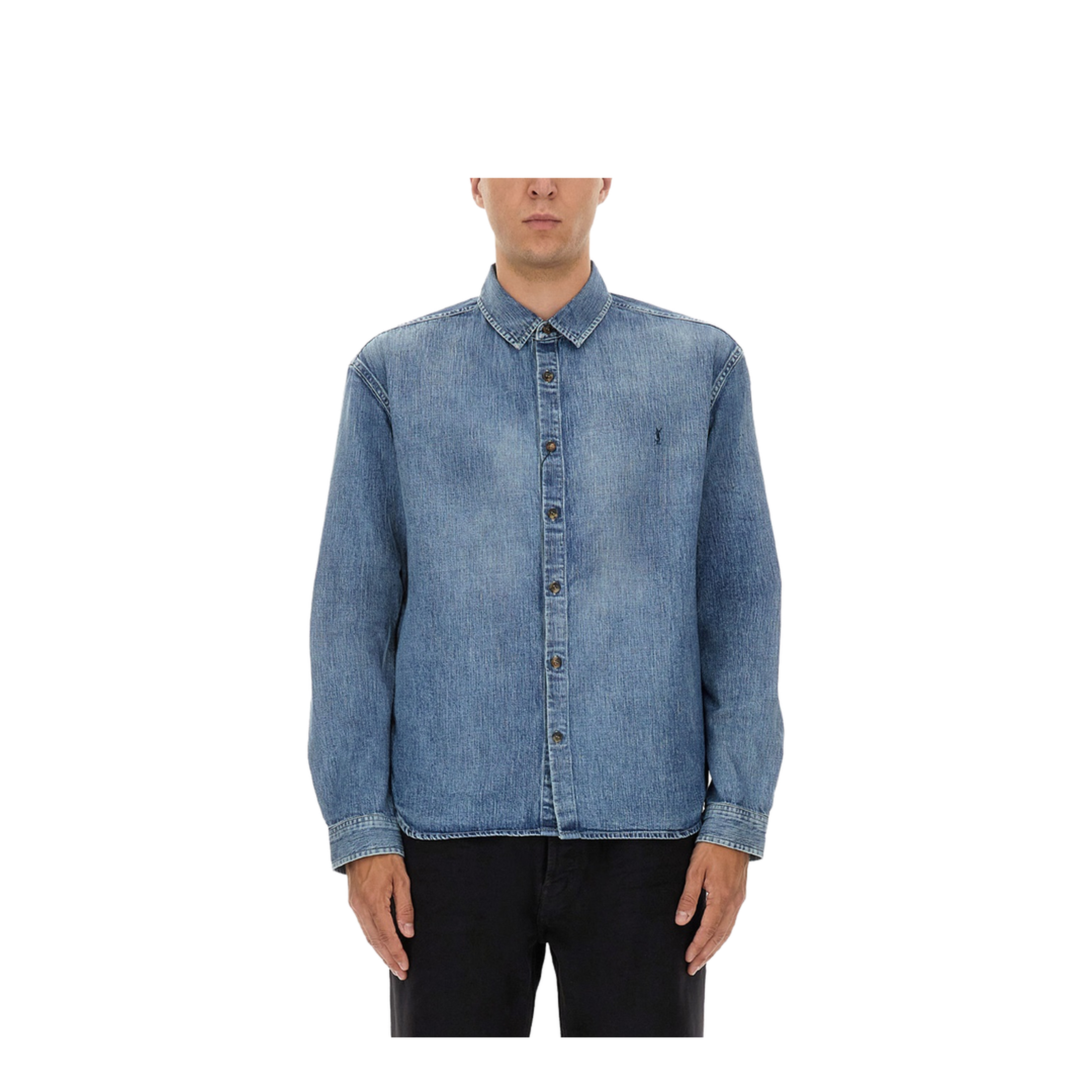 Cassandra Shirt in Day Blue Denim - Image 1