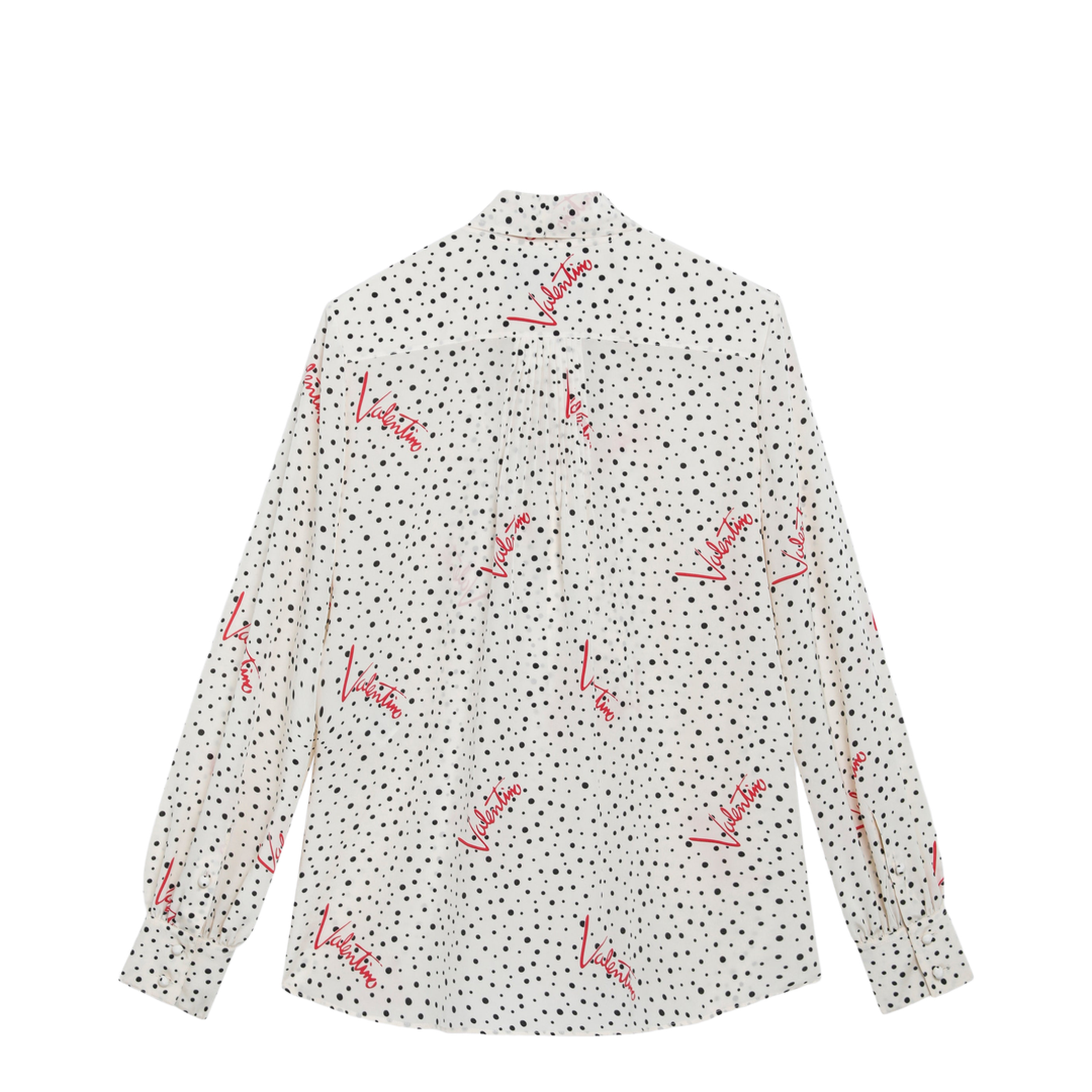 Vanilla Silk Shirt with Logo Print - Image 2