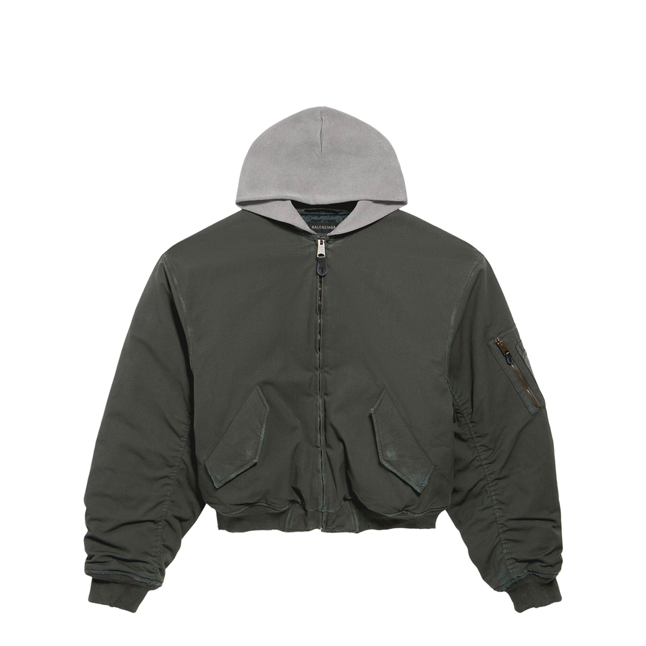 Hooded Standard Canvas Bomber Jacket - Image 1