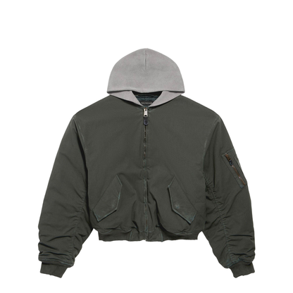 Hooded Standard Canvas Bomber Jacket - Image 1