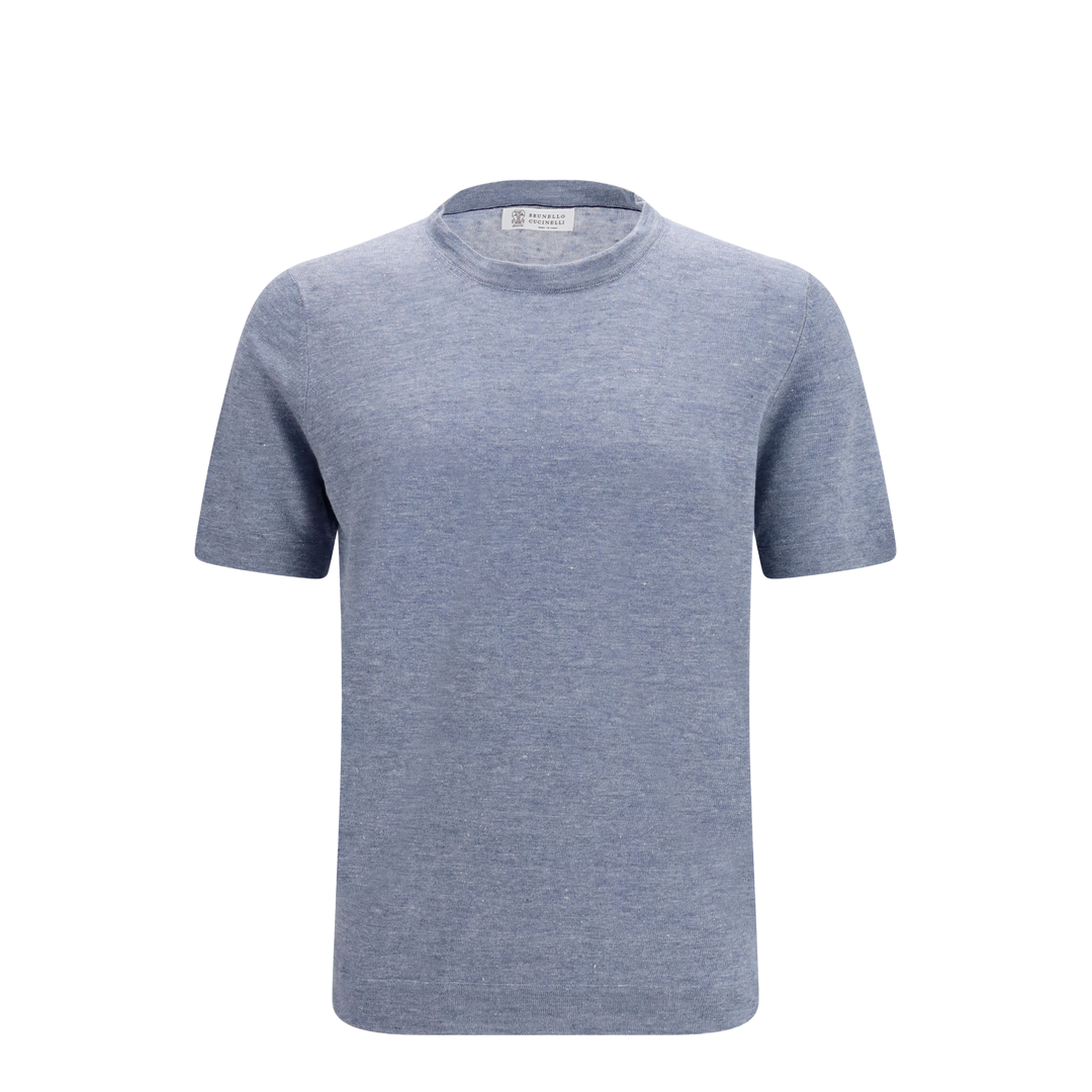 Linen and Cotton Crewneck T-Shirt - Image 1