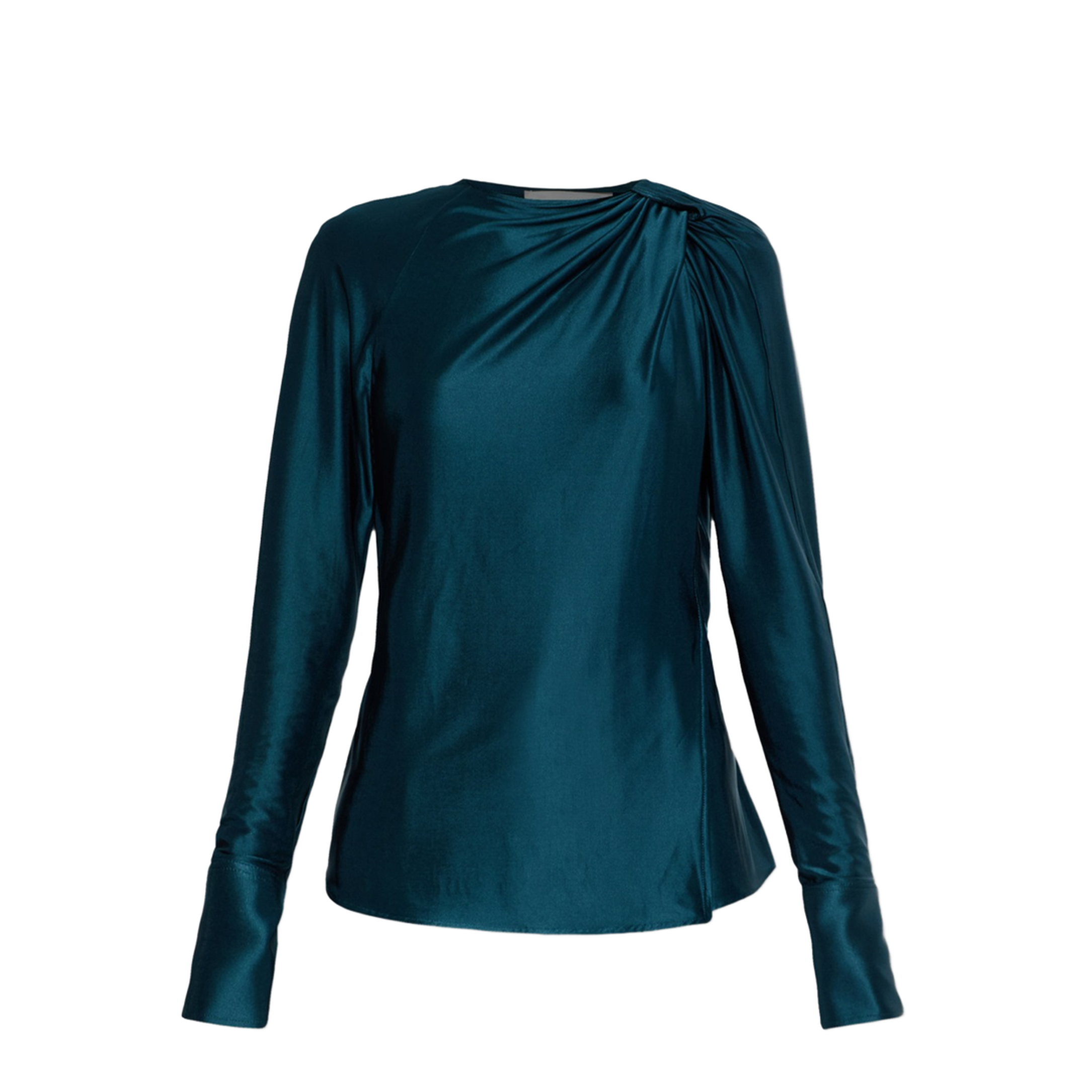 Draped Blouse In Black - Image 1