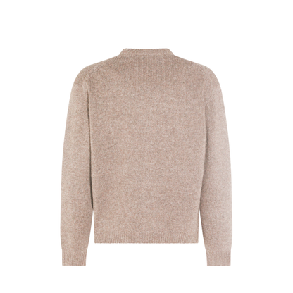 Grey Mélange Sweater with Dressed Fox Intarsia - Image 4