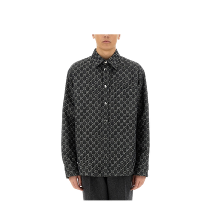 Embroidered Denim Shirt - Image 1