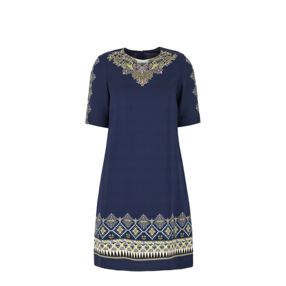 Blue Stretch Viscose Dress - Image 1