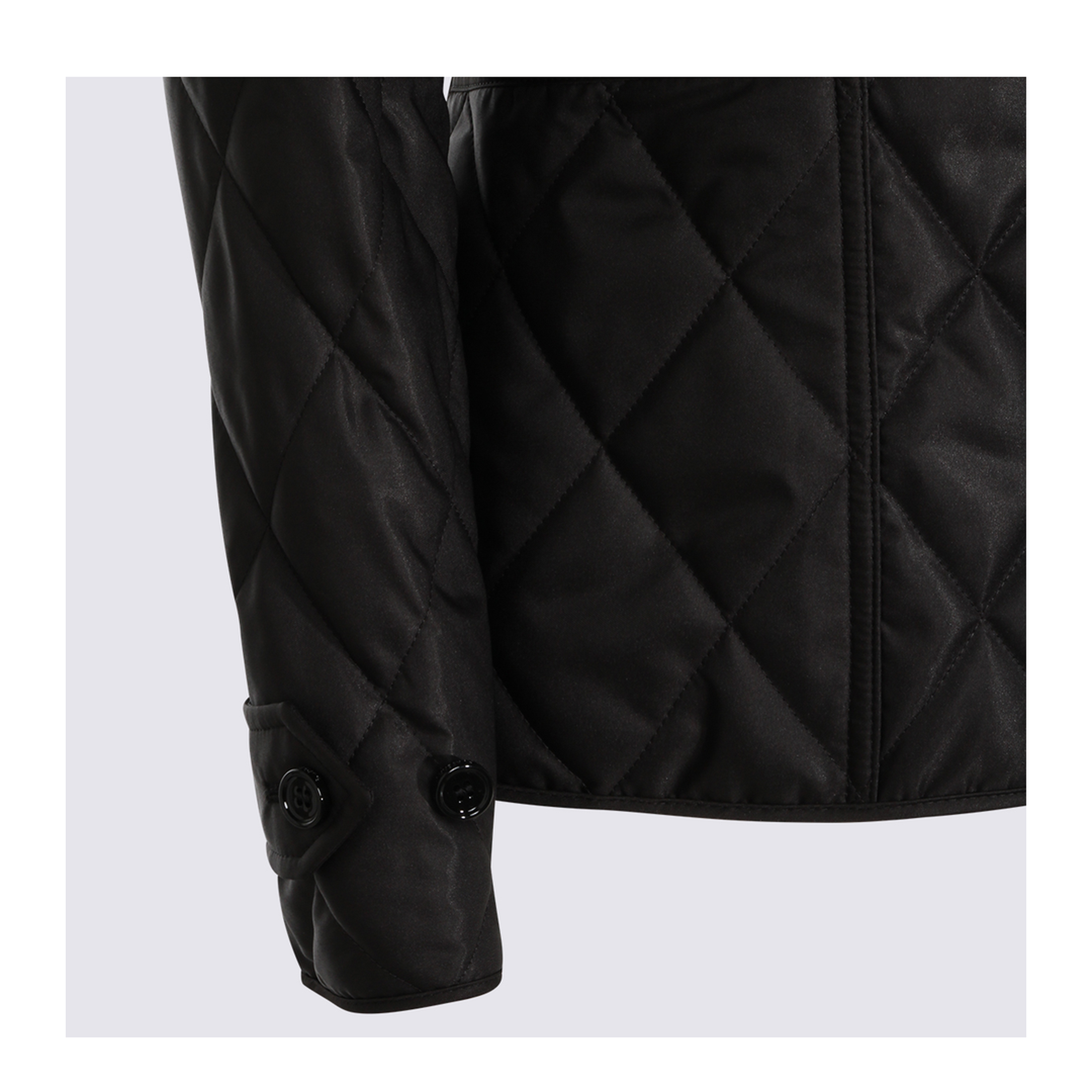 Quilted Jacket In Black - Image 8