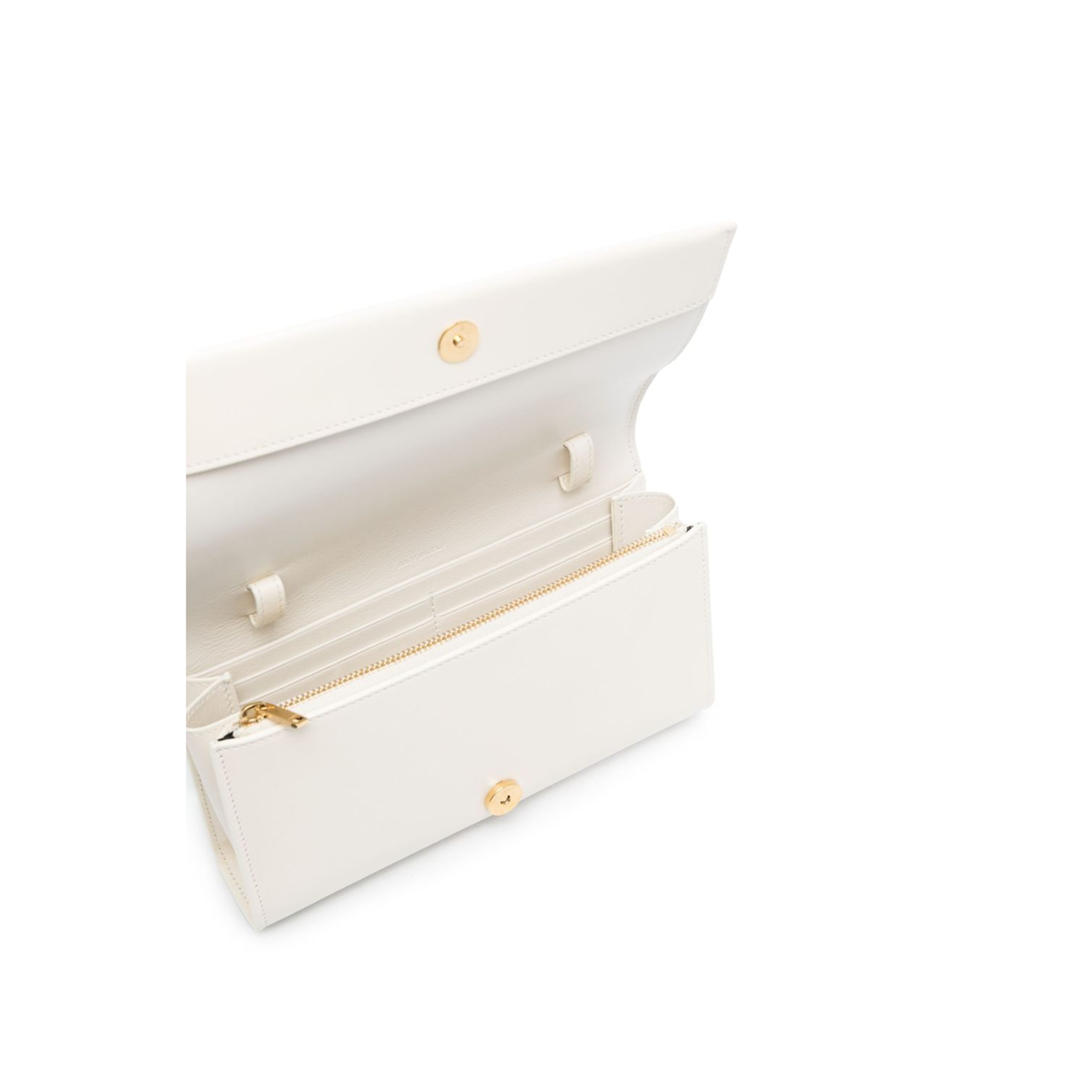 Logo Stamp Leather Shoulder Bag - Ivory - Image 3