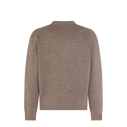 Grey Mélange Sweater with Dressed Fox Intarsia - Image 3