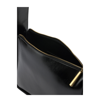Lori Squared Calfskin Shoulder Bag - Black - Image 5