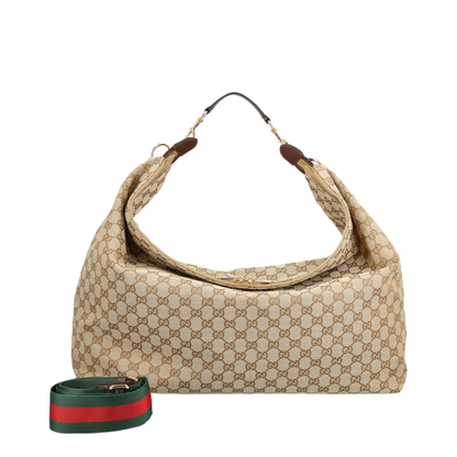 Brera Large GG Canvas Crossbody - Sand and dark brown GG canvas (Beige/Brown) - Image 1