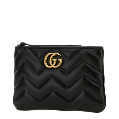 GG Marmont Leather Shoulder Bag - Black - Image 2