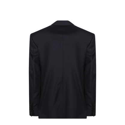 Dark Navy Wool Single-Breasted Jacket - Image 2