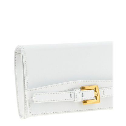 Shuffle Calfskin Wallet On Chain - White - Image 4