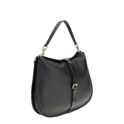 Pony XL Leather Shoulder Bag Black - Image 2