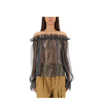 Lurex Silk Creponne Top - Image 1