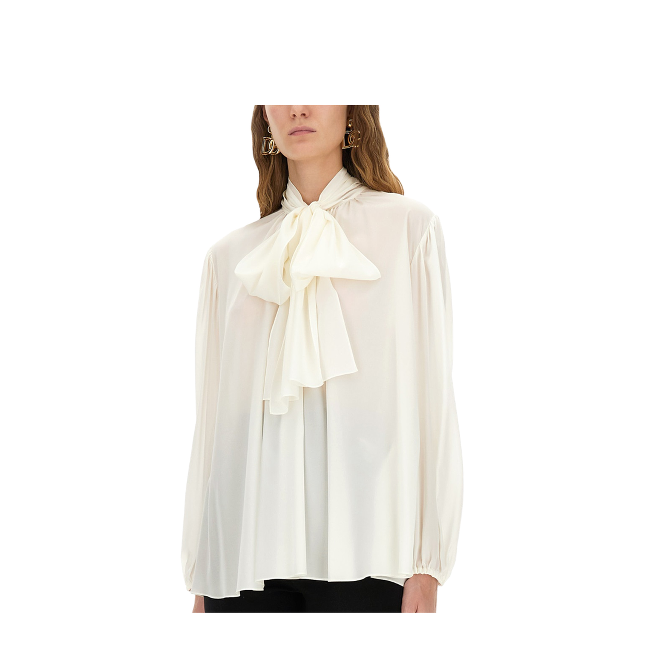 Silk Shirt With Scarf - Image 4