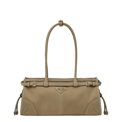 Bonnie Medium Nubuck Shoulder Bags - Deserto - Image 1