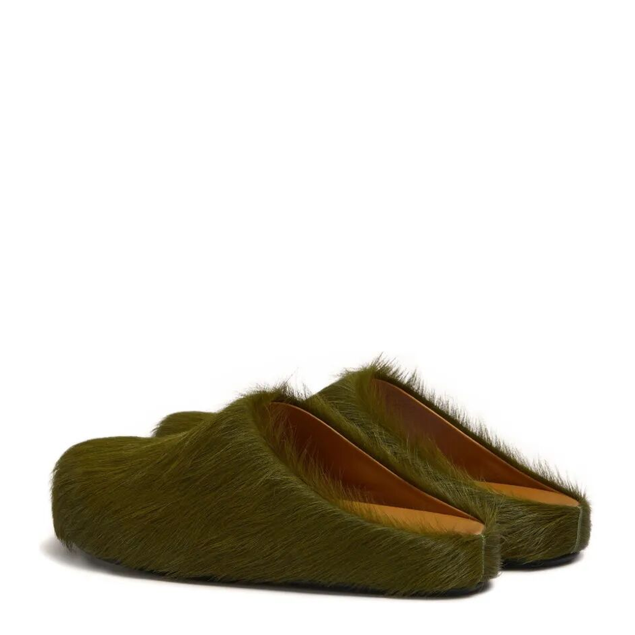 Long Hair Calfskin Fussbett Sabot - Image 3
