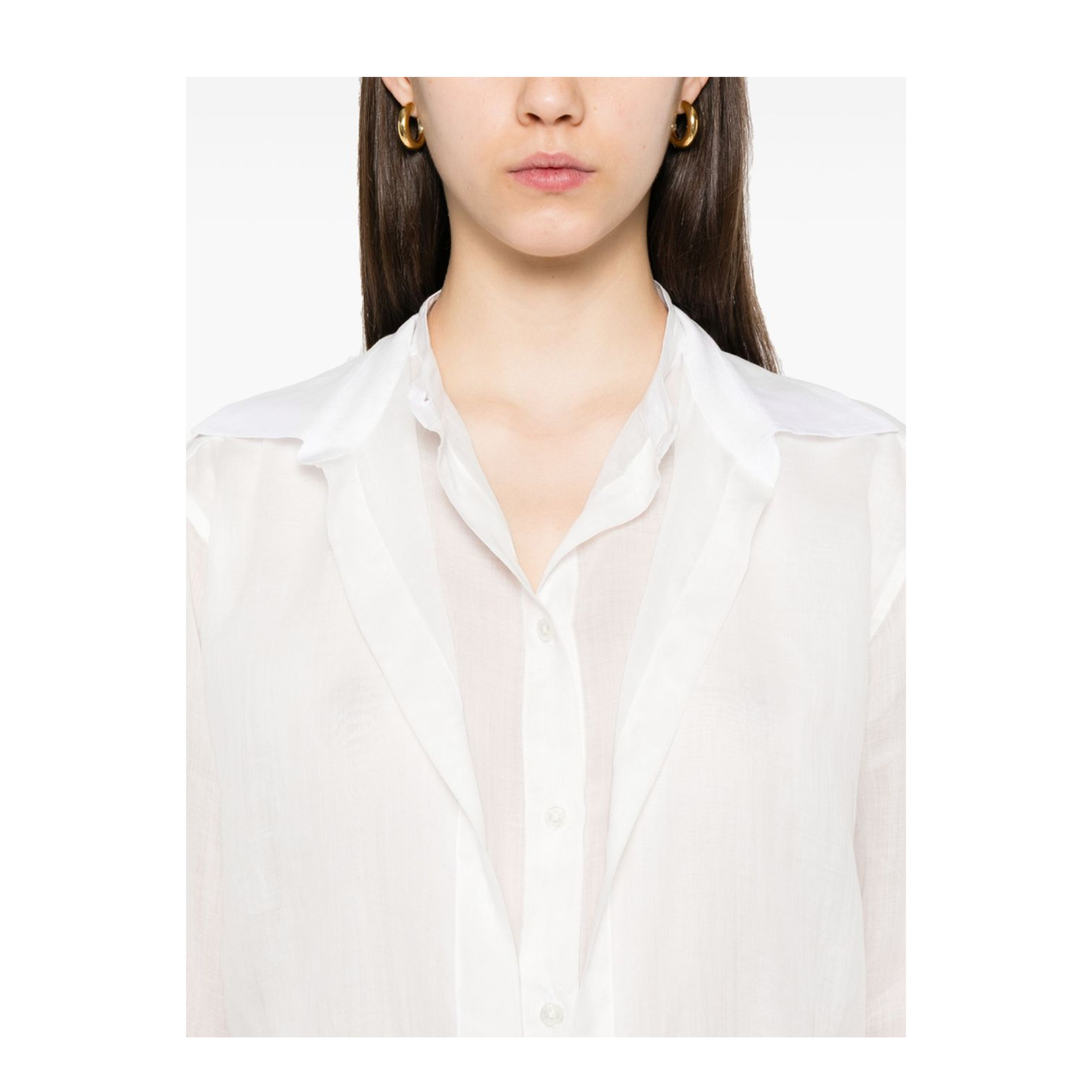 White Double Collar Shirt - Image 5