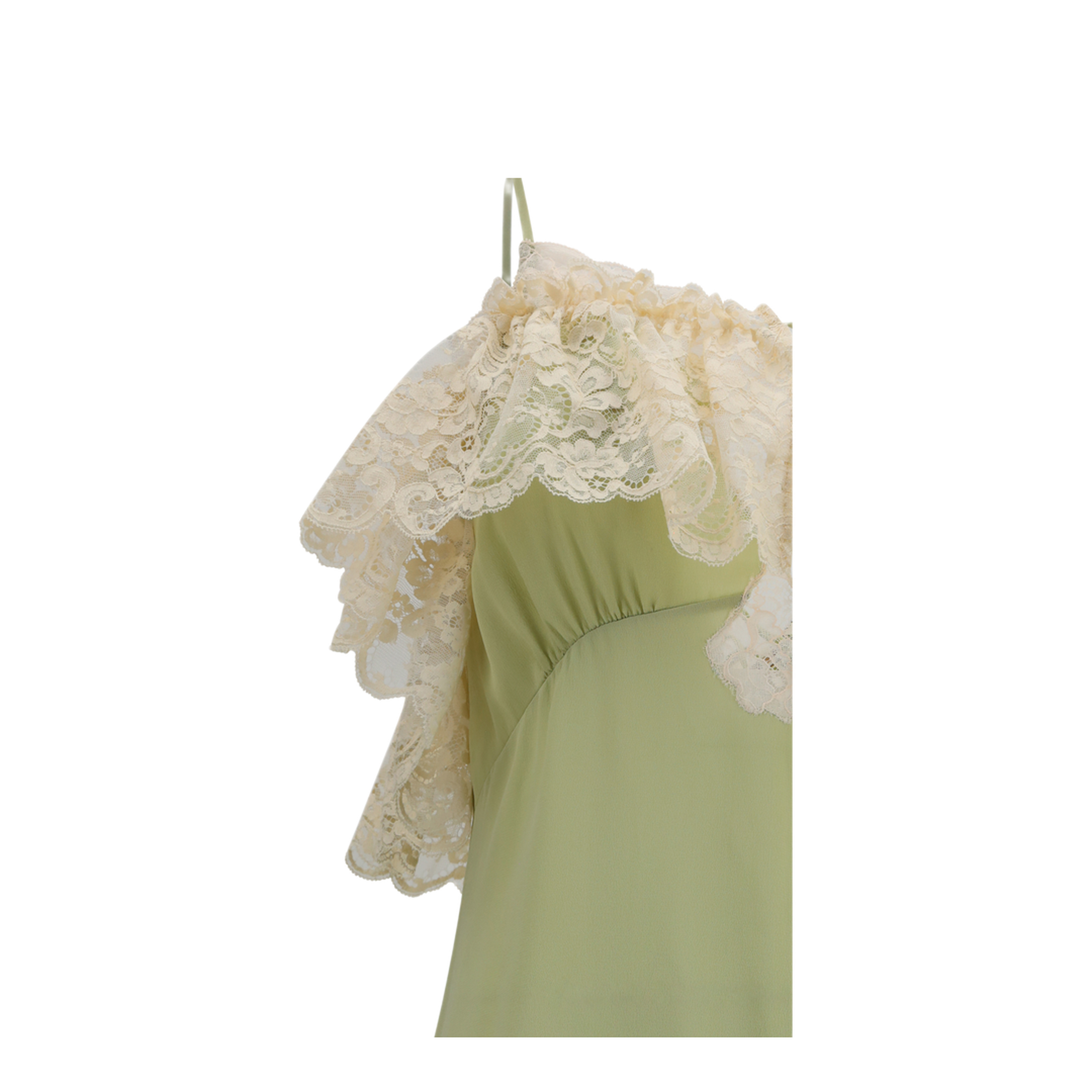 Silk Dress with Lace Details - Image 3