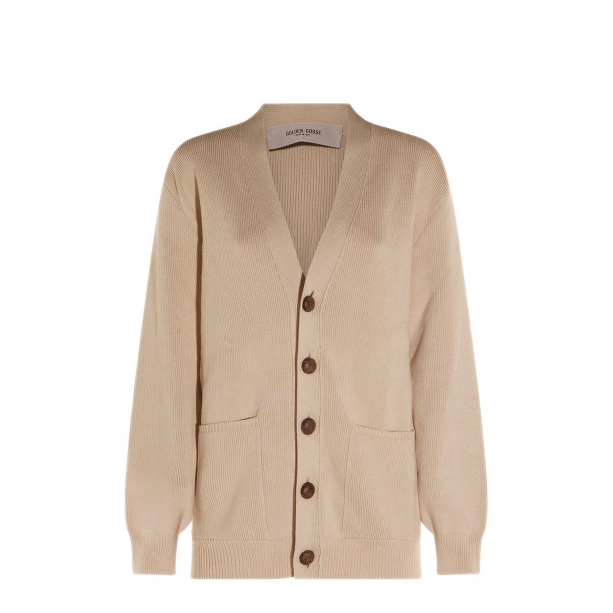 Cotton V-Necked Cardigan - Image 1