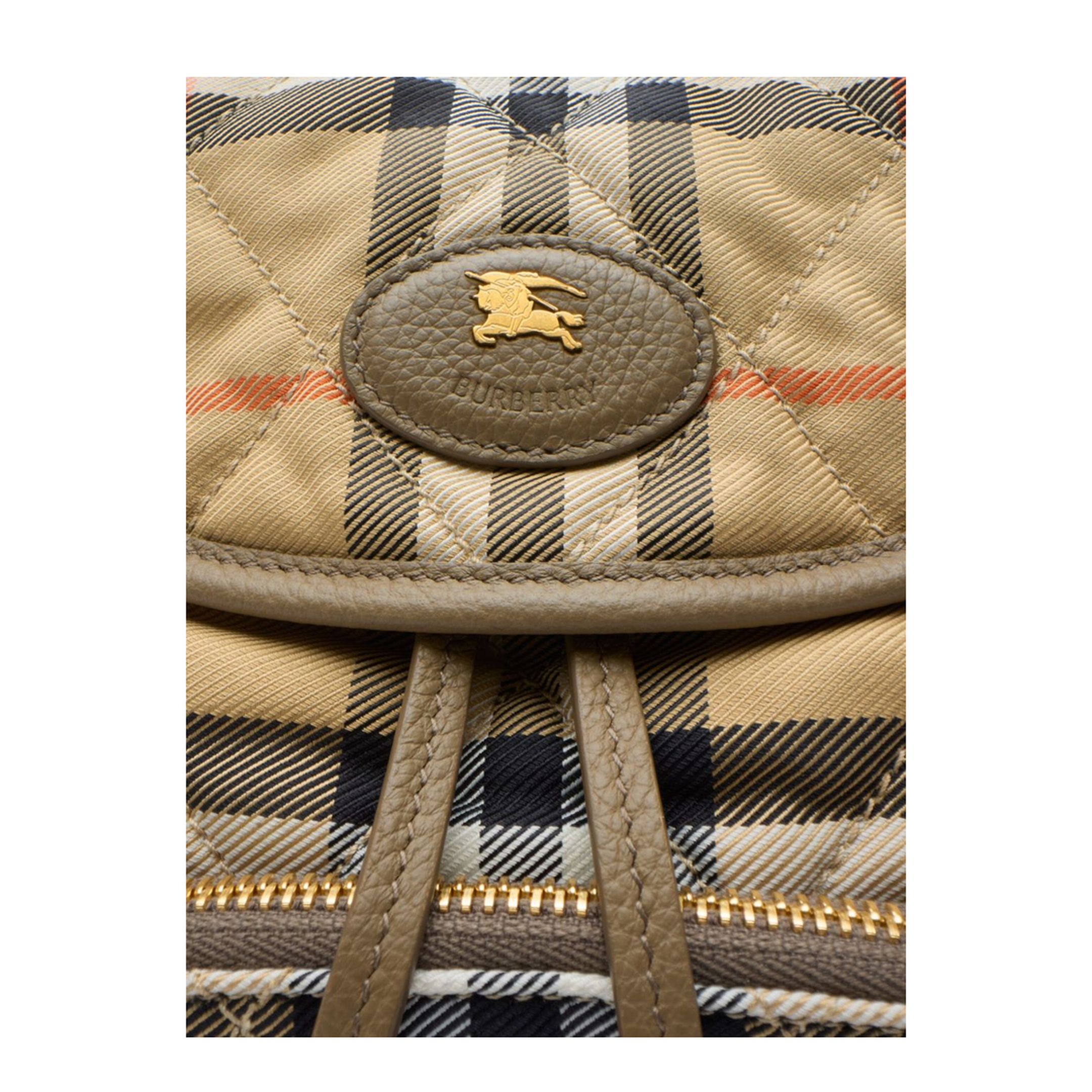 Horseshoe Mini Quilted Polyamide Backpack - Sand Beige - Image 4