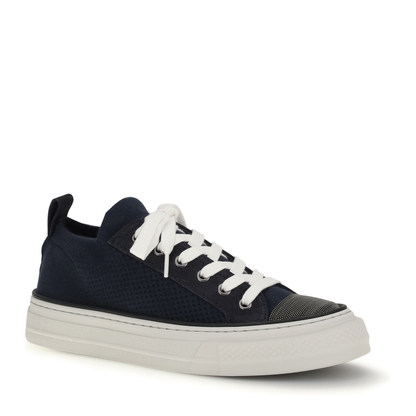Cotton Knit and Suede Sneakers - Image 2
