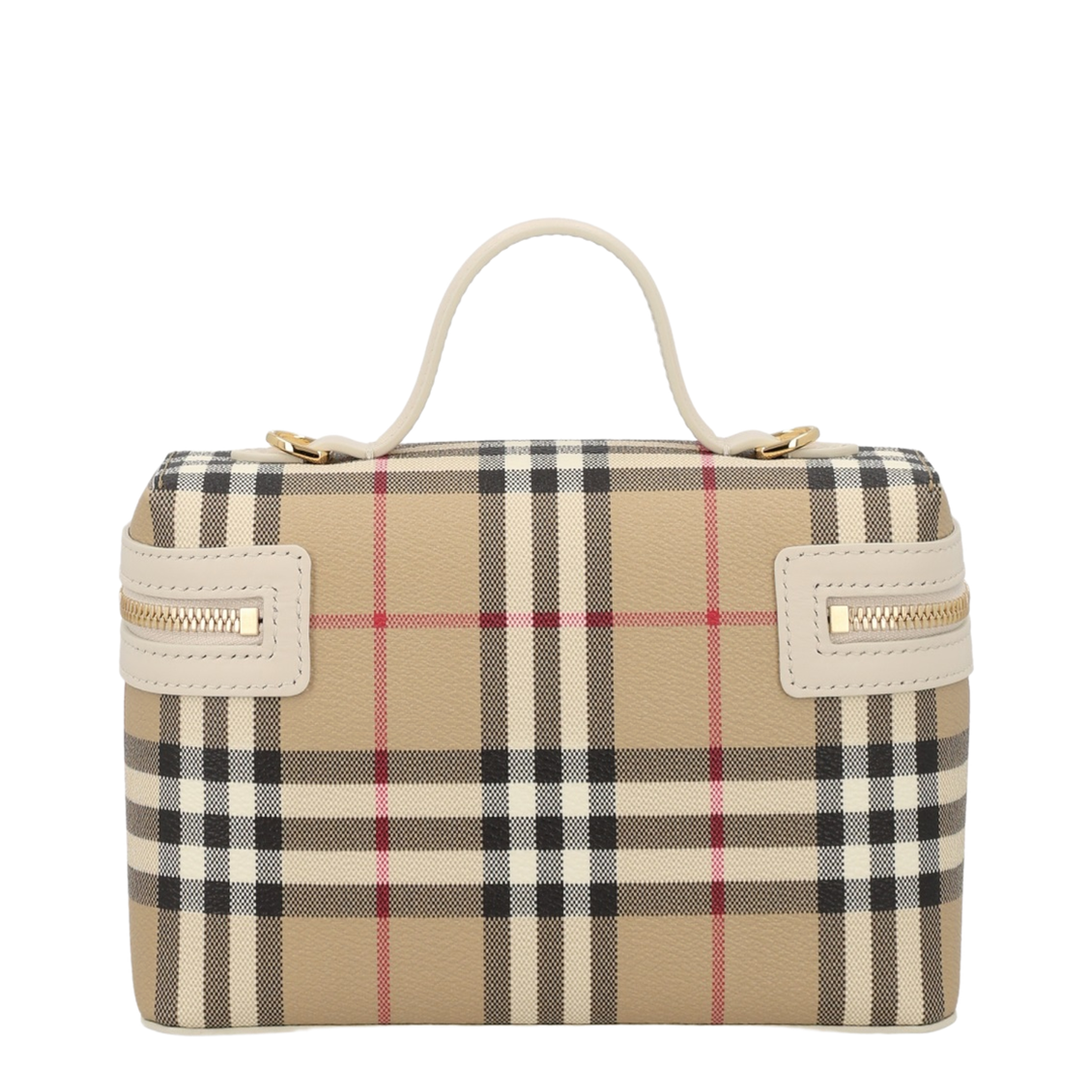 Check Coated PU Vanity Bag - Archive beige/soap beige - Image 2