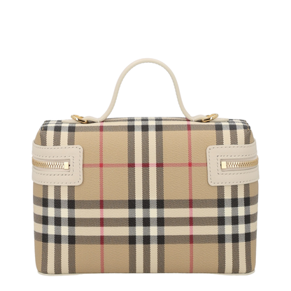Check Coated PU Vanity Bag - Archive beige/soap beige - Image 2