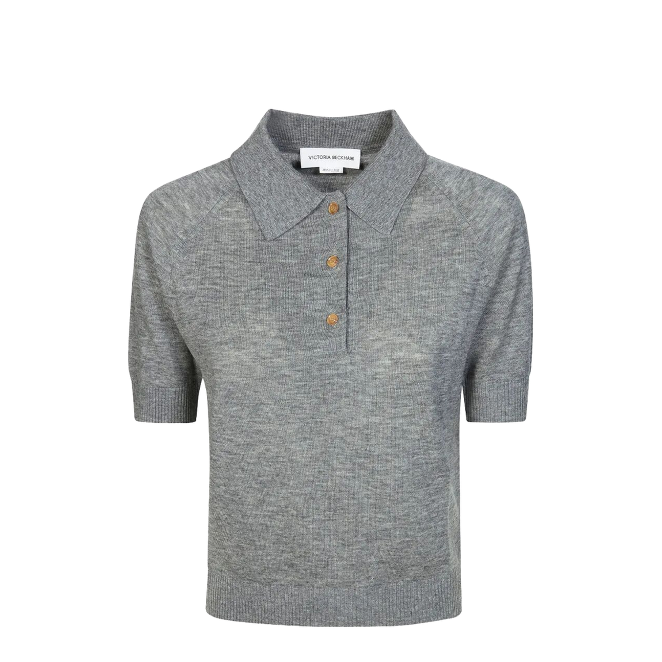 Lightweight Fine Gauge Knitted Polo Top - Image 6