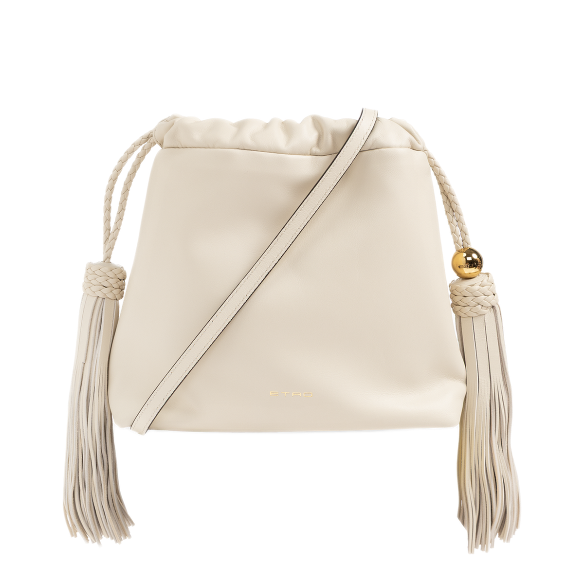 Kalispera Small Lambskin Crossbody - White - Image 1