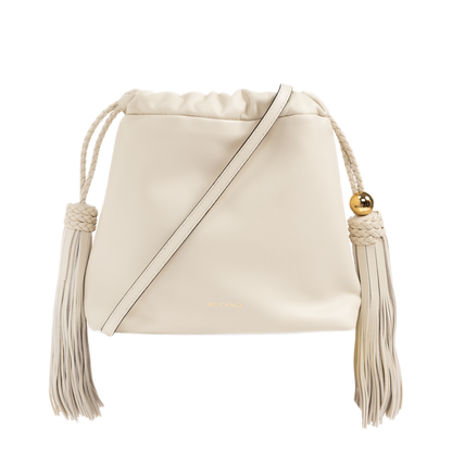Kalispera Small Lambskin Crossbody - White - Image 1