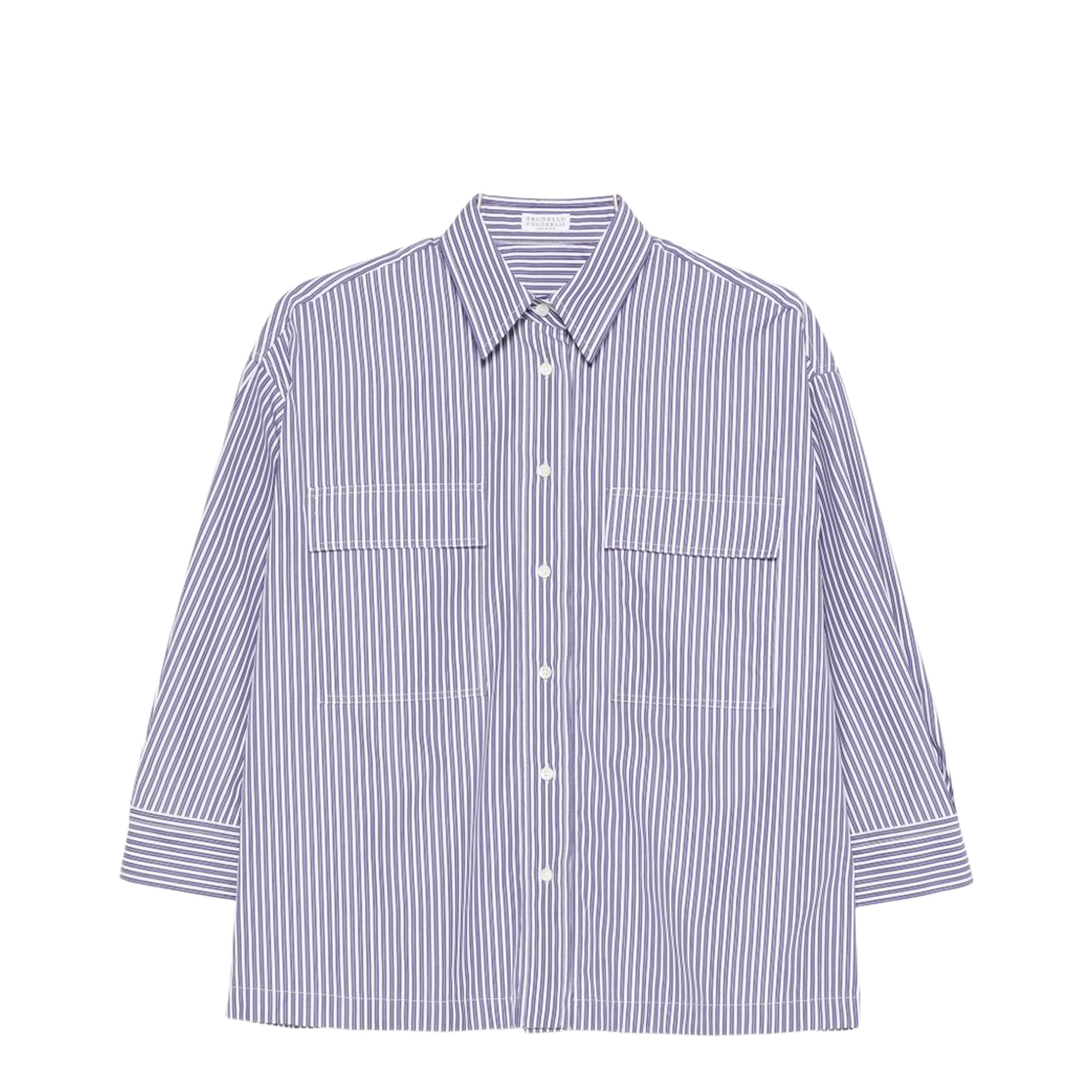 Striped Cotton Shirt - Image 1