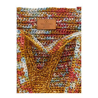 Viva Superstar Medium Woven Tote Bag - Orange - Image 4