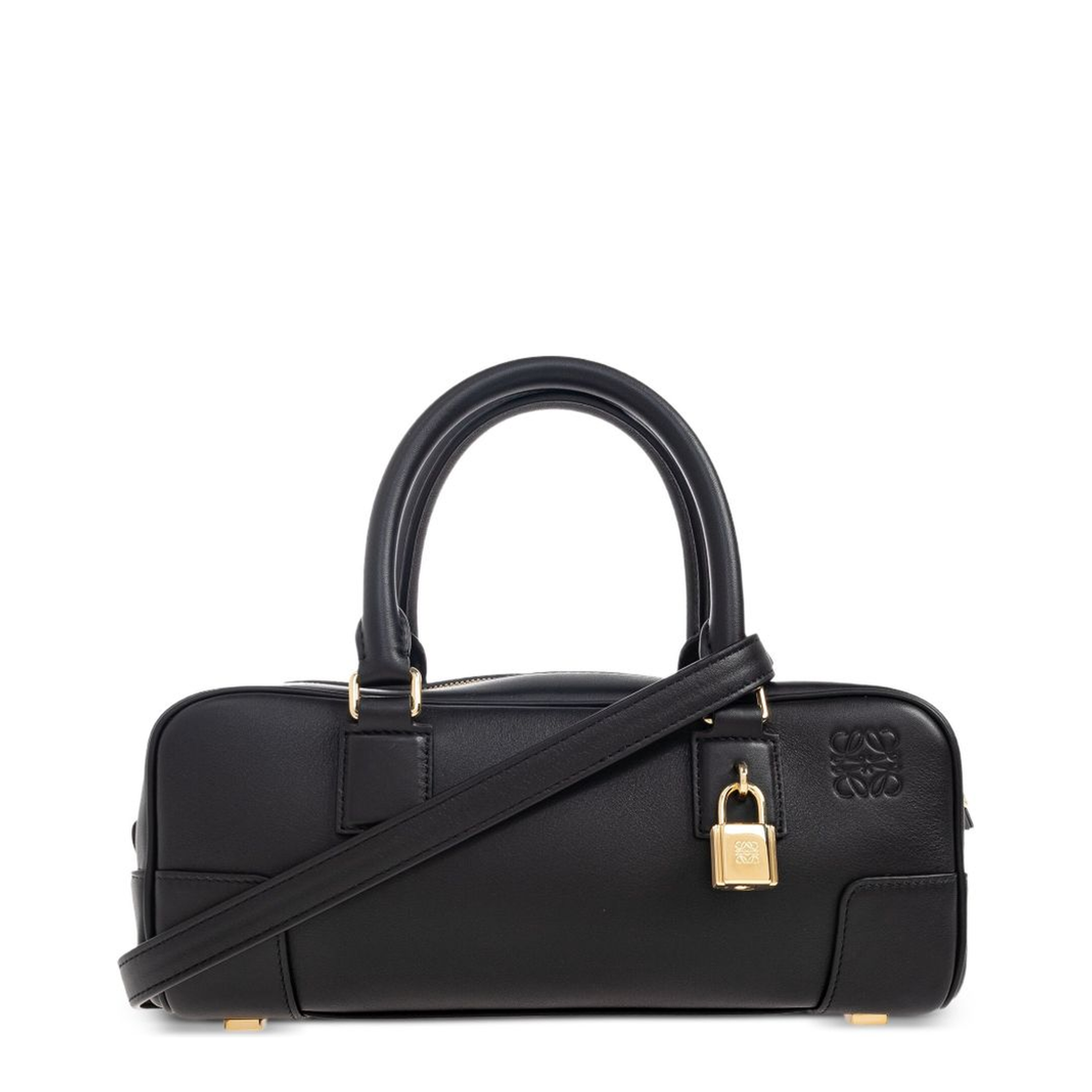 Amazona Cropped Calfskin Handbag - Black - Image 1