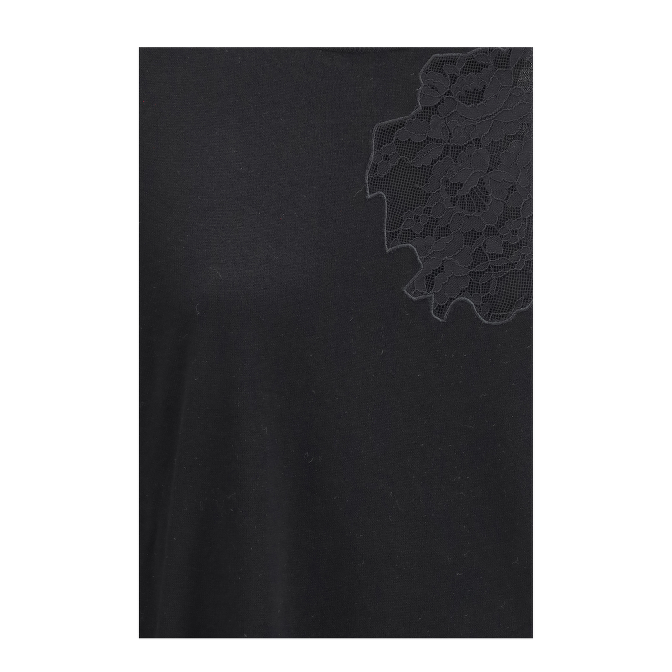 Wool Sweater with Lace Inserts - Image 3