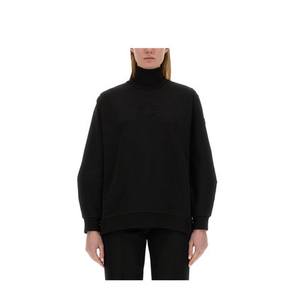 Black Cotton Oversize Sweatshirt - Image 1