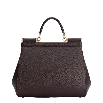 Sicily Large Calfskin Handbag - Bordeaux - Image 5