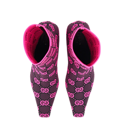 Knit Ankle Boots Black - Image 2