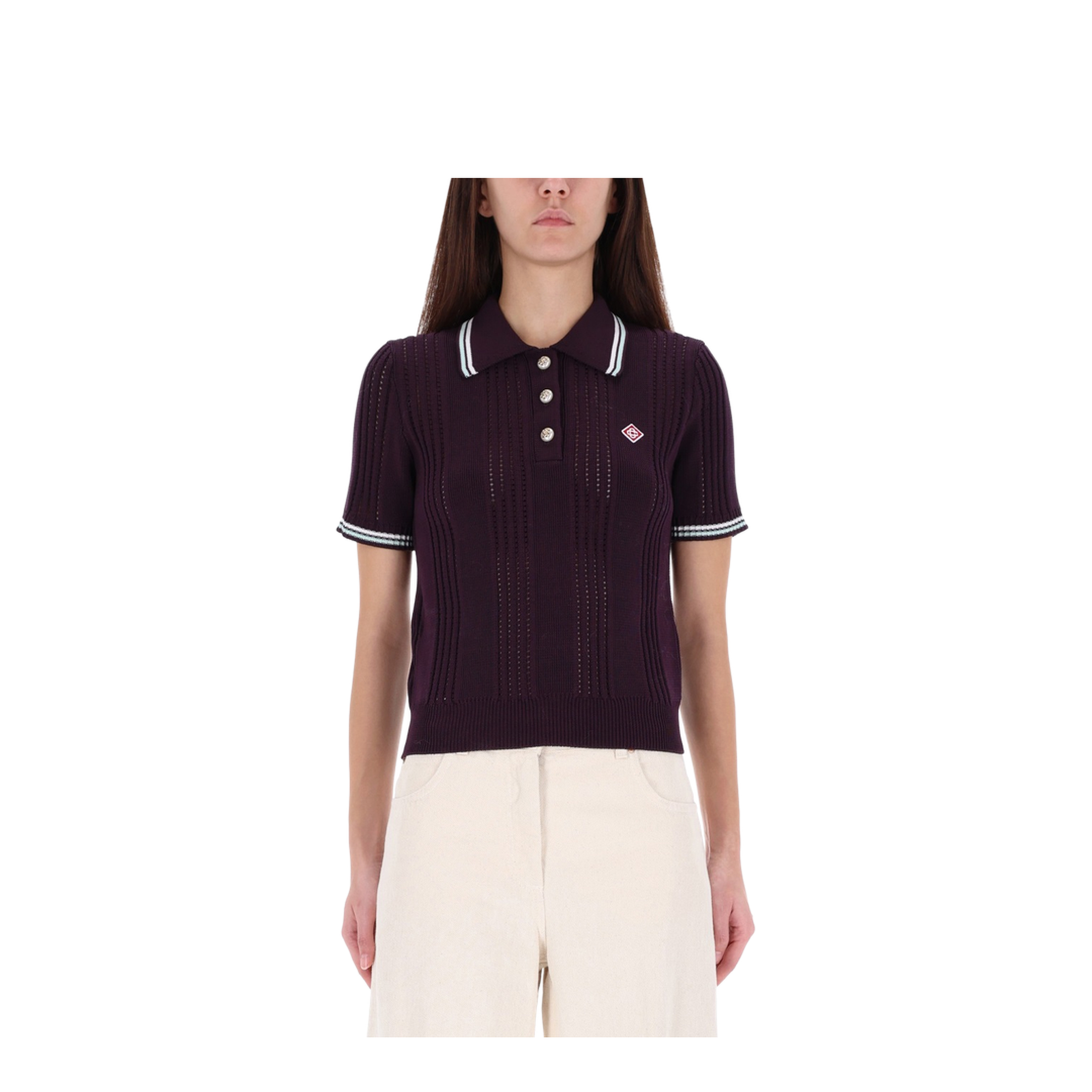 COTTON KNIT POLO SHIRT - Image 1
