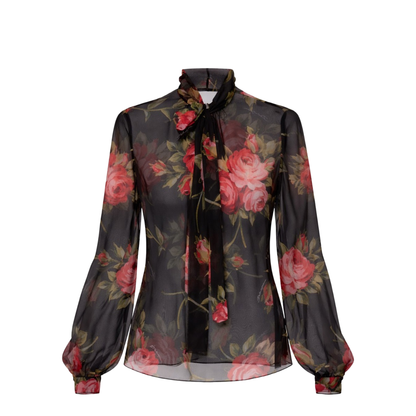Rose Bouquet Print Top - Image 1