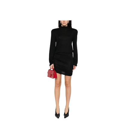 Draped Turtleneck Dress - Image 4