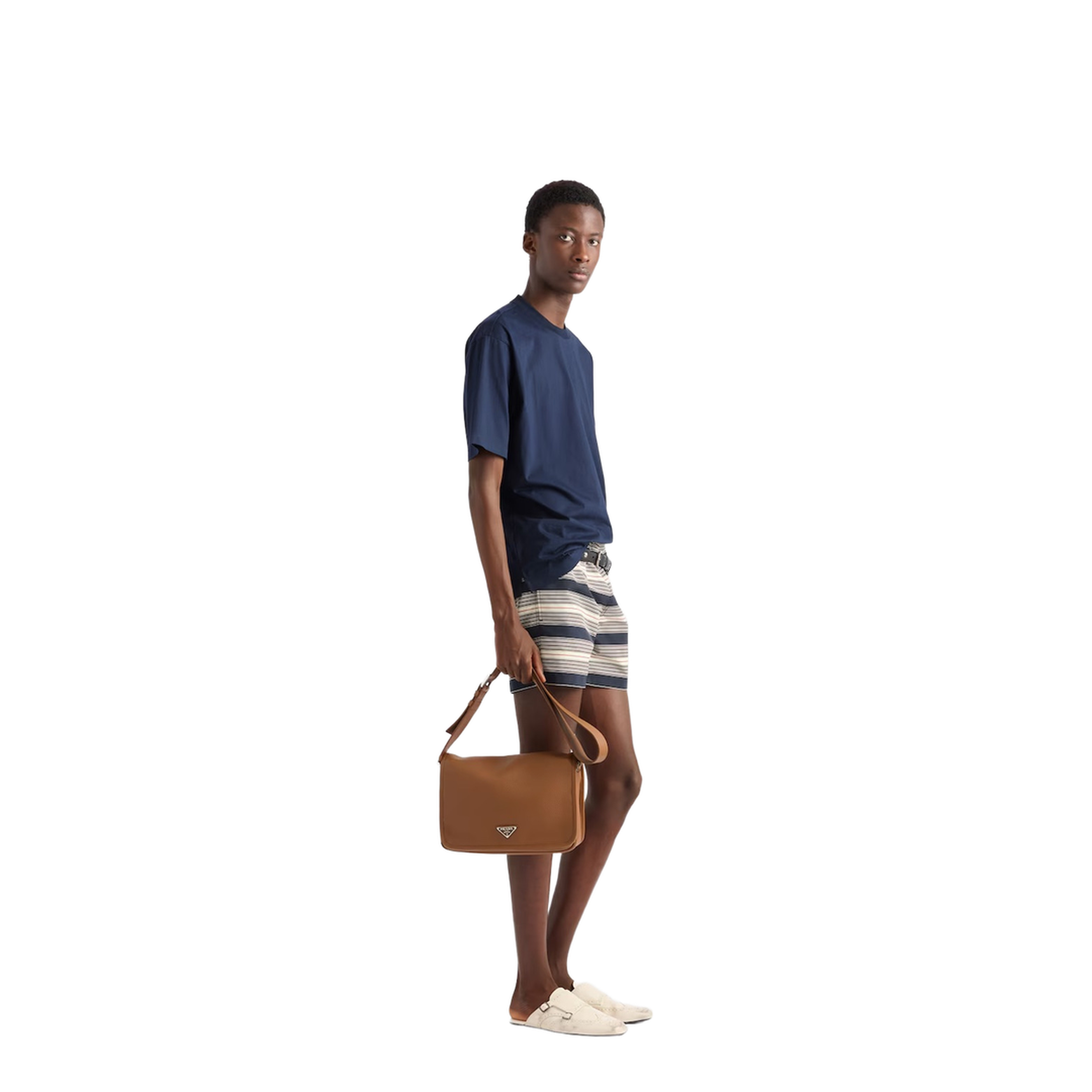 Caramel Leather Crossbody Bag - Image 1