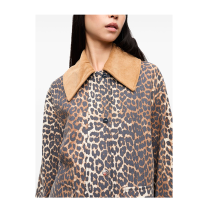 Leopard Print Midi Jacket - Image 2