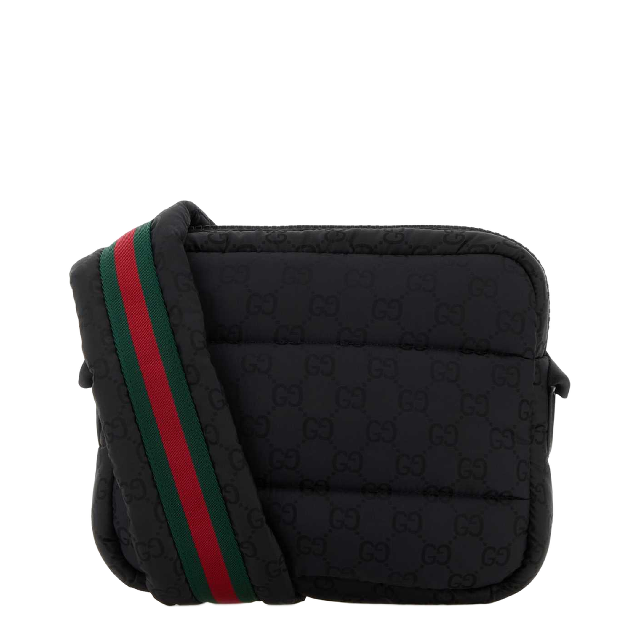 Black Fabric Crossbody Bag - Image 1