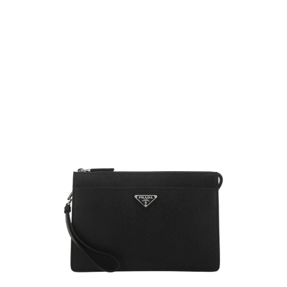 Black Leather Clutch - Image 1