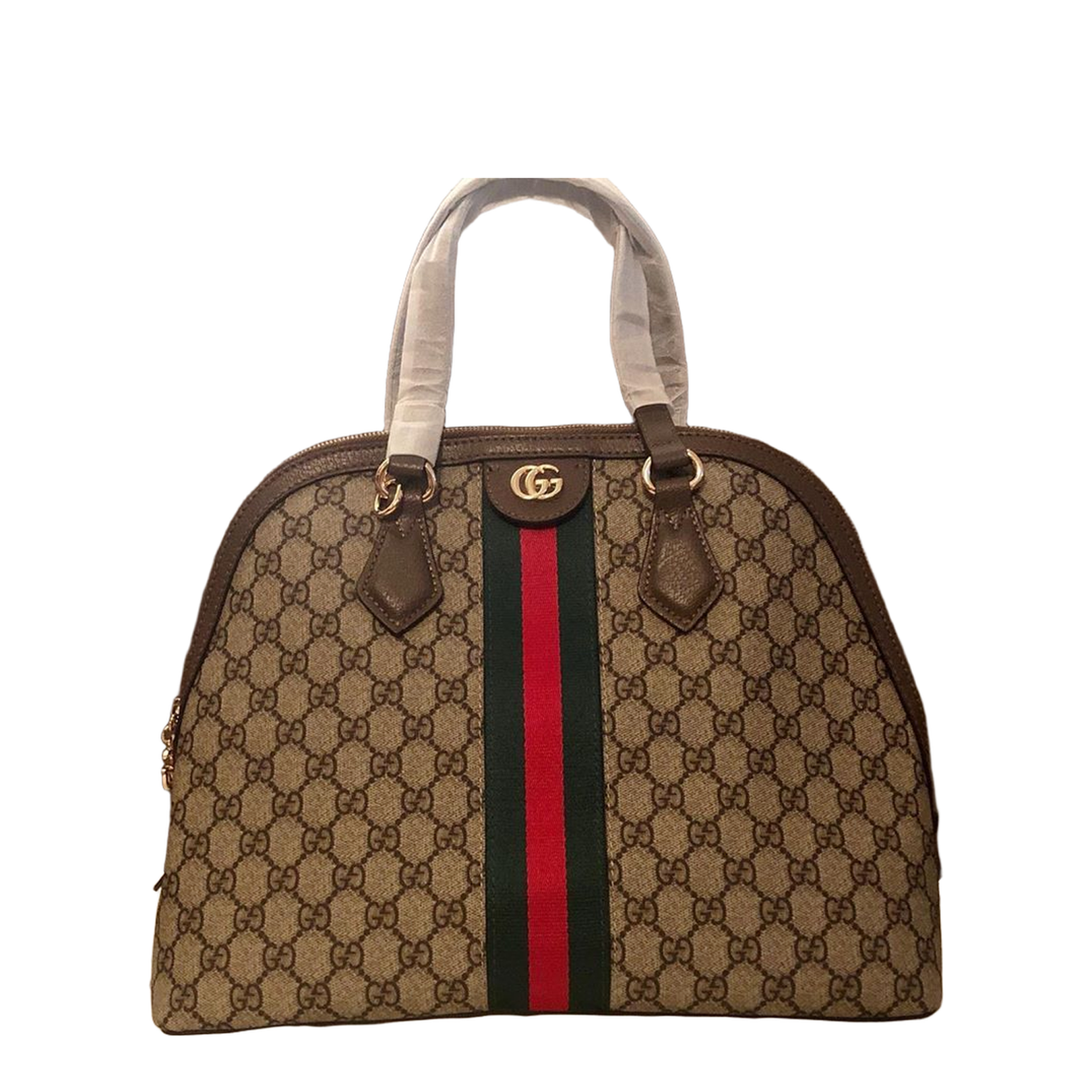 Ophidia Medium Cotton Handbags - Beige - Image 4