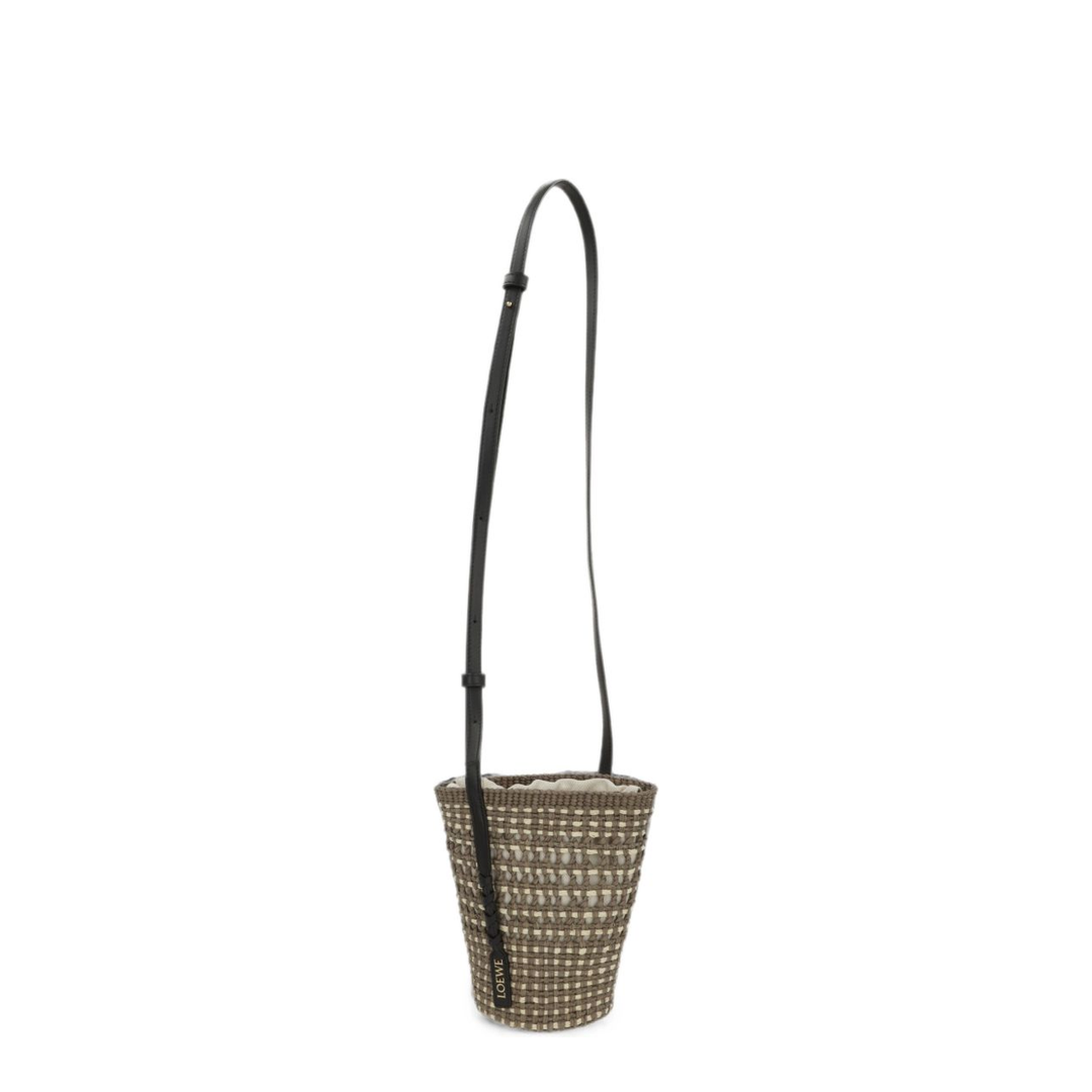 Braid Pocket Iraca Palm Crossbody Bag - Khaki/Natural - Image 3